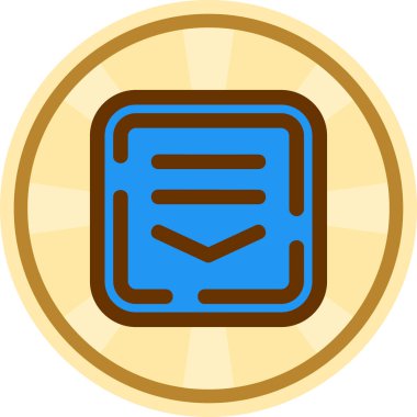 altın sikke web simgesi basit illüstrasyon