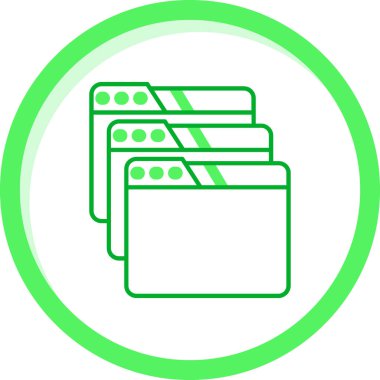 Para sikkeleri ikon. Vektör biçimi düz ikonik sembol, yuvarlak açılar, eko yeşil renk.