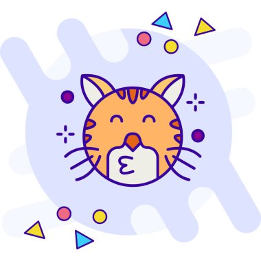 Tabelalı bir kedi. vektör illüstrasyonu