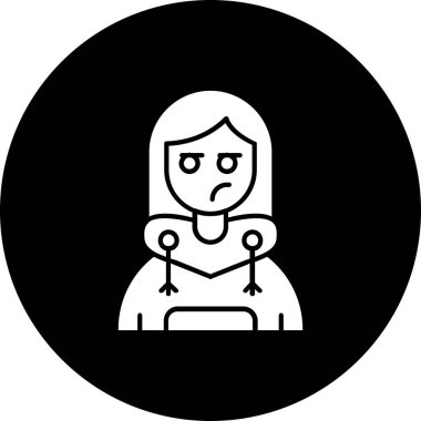 Üzgün kız çemberde