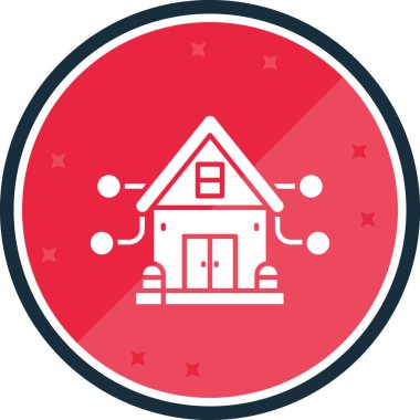 Ev. Web simgesi basit illüstrasyon