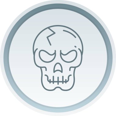 kafatası simgesi daire biçimi, vektör illüstrasyonu