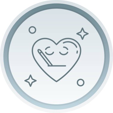 Şirin bir kalp simgesinin vektör çizimi