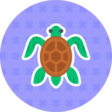 Kaplumbağa. Web simgesi basit illüstrasyon