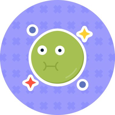 kawaii sevimli gezegen çizgi film izole vektör tasarımı