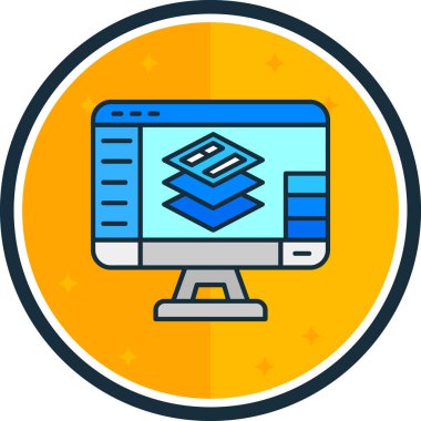 Web tasarım ikonu vektör illüstrasyonu