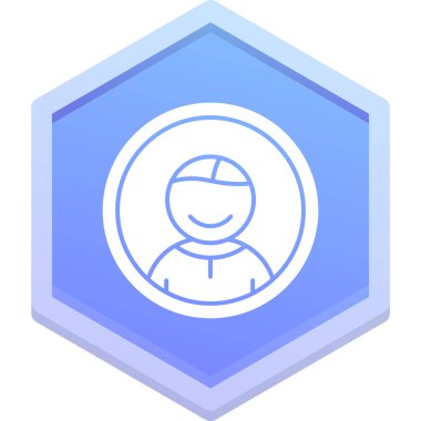 avatar. Web simgesi vektör illüstrasyonu