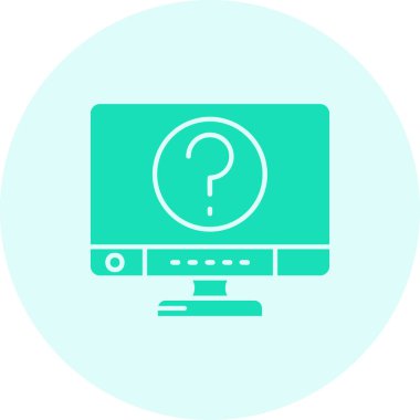 Bir bilgisayar simgesinin vektör illüstrasyonu