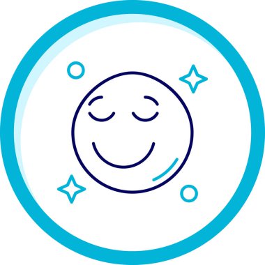 Şirin bir çizgi film simgesinin vektör çizimi