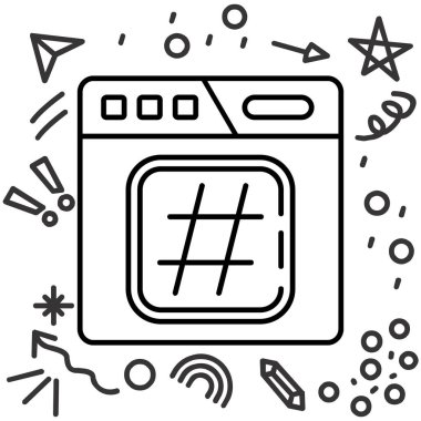 Çamaşır. Web simgesi vektör illüstrasyonu