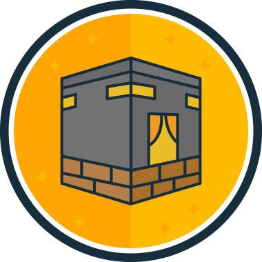 Bir şömine simgesinin vektör illüstrasyonu