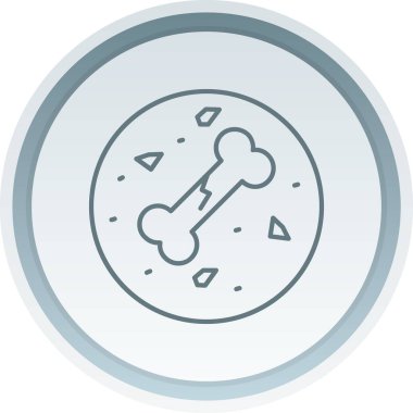 Beyaz arka planda izole edilmiş evcil hayvan yemek ikonu. Köpek ya da kemik. Köpek ya da köpek pençesi. Renkli taslak konsepti. vektör