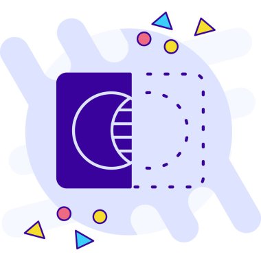 Hayran ikonu. Web için fan vektör simgelerinin özet çizimi