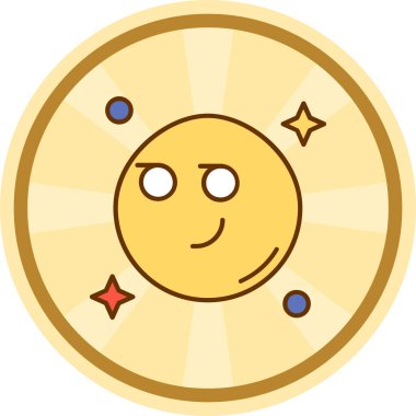 Ay. Web simgesi basit illüstrasyon