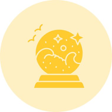 Bir gezegen simgesinin vektör illüstrasyonu