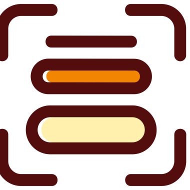 Çikolatalı tatlı ikonu ana hatlarıyla dolu.