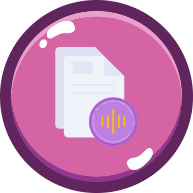 Belge. Web simgesi basit illüstrasyon