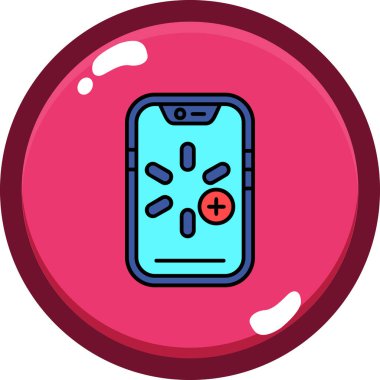 bir çağrı simgesi, vektör illüstrasyonlu cep telefonu