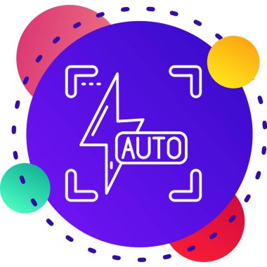 beyaz arka planda izole edilmiş çizgi elektrikli araba simgesi. Renkli bir kavram. vektör