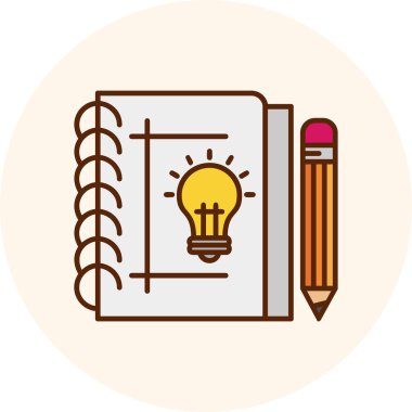 fikir yaratıcı ikon vektör illüstrasyonu