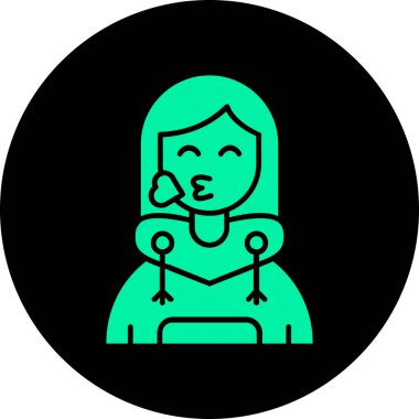 kadın simge vektör illüstrasyonu