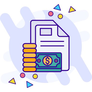 para ve finans simgesi, vektör illüstrasyonu