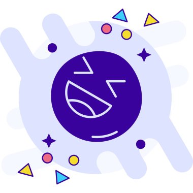 Beyaz arkaplanda izole edilmiş dünya ikonu rengi. Değişken rastgele dinamik şekiller. vektör illüstrasyonu