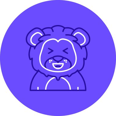 Tatlı çizgi film karakteri simgesinin vektör çizimi