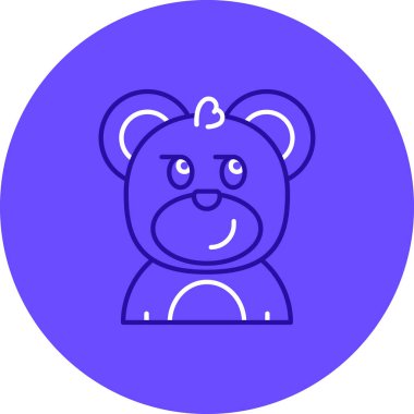 Ayı. Web simgesi basit illüstrasyon