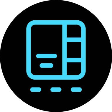 Vektör kitabı simgesi, vektör illüstrasyonu