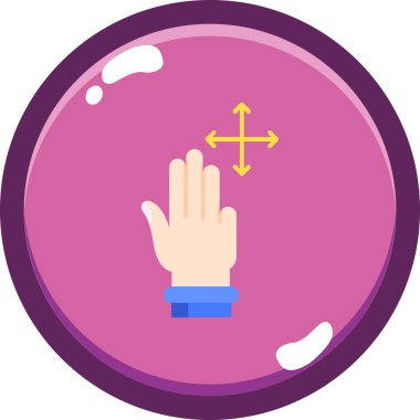 Bir el simgesinin vektör illüstrasyonu