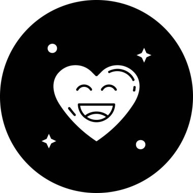 Aşk kalp ikonunun vektör illüstrasyonu