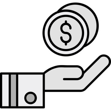 Dolar dolar simgesi taslak biçiminde