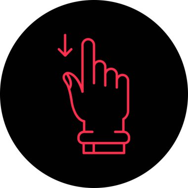 Kırmızı kalpli bir elin vektör çizimi