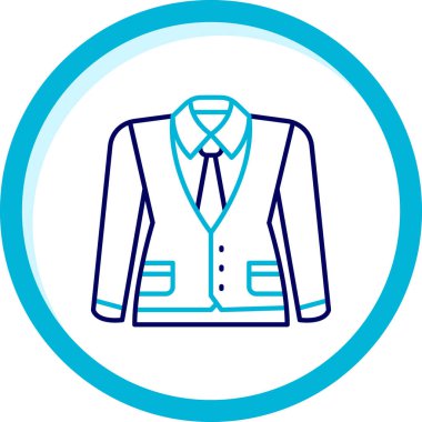 Ceket. Web simgesi basit illüstrasyon