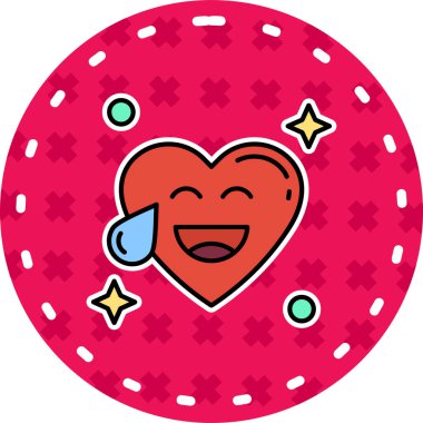 Şekerli kalp. Web simgesi basit illüstrasyon