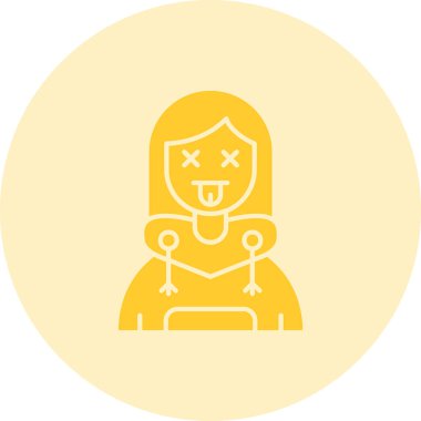 Maske simgesindeki insanların vektör illüstrasyonu