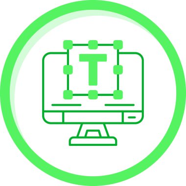 Bilgisayar ekranı. Web simgesi basit illüstrasyon.