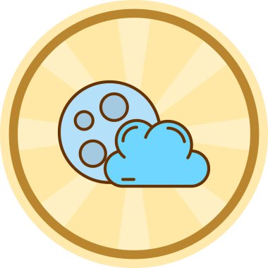 Bulut. Web simgesi basit illüstrasyon