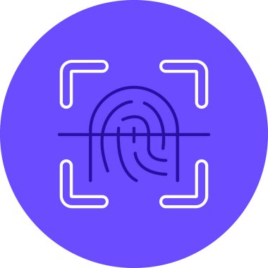 erişim parmak izi ikonu vektör illüstrasyonu