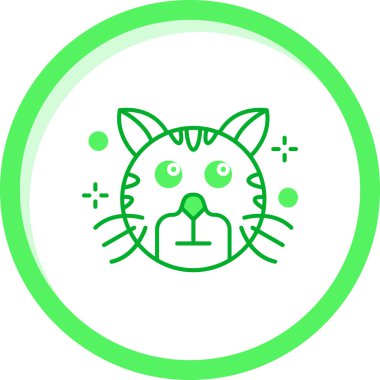 Kedi yüz simgesinin vektör illüstrasyonu