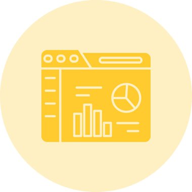 İş grafiği Web simgesi basit illüstrasyon