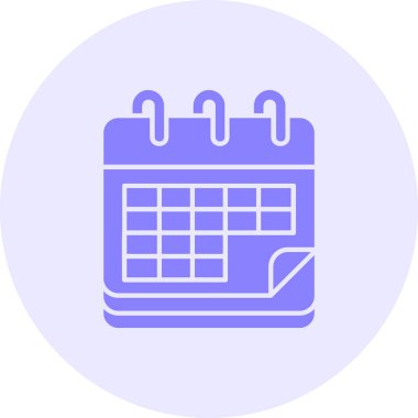 Takvim simgesi vektör illüstrasyonu