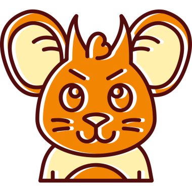 Kızgın kaplan kafası, vektör, illüstrasyon