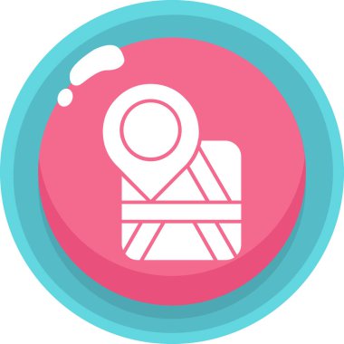 harita simgesinin vektör illüstrasyonu