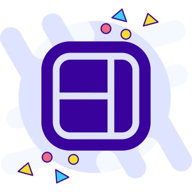 Ağ simgesi. Takvimin basit illüstrasyonu