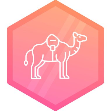 Deve simgesinin vektör illüstrasyonu