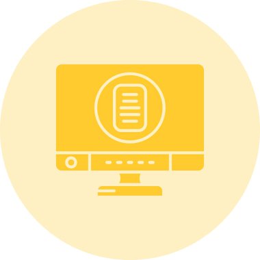 Bilgisayar. Web simgesi basit illüstrasyon