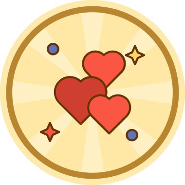 Kalp. Web simgesi basit illüstrasyon