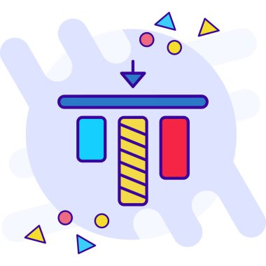 Bina. Web simgesi basit illüstrasyon